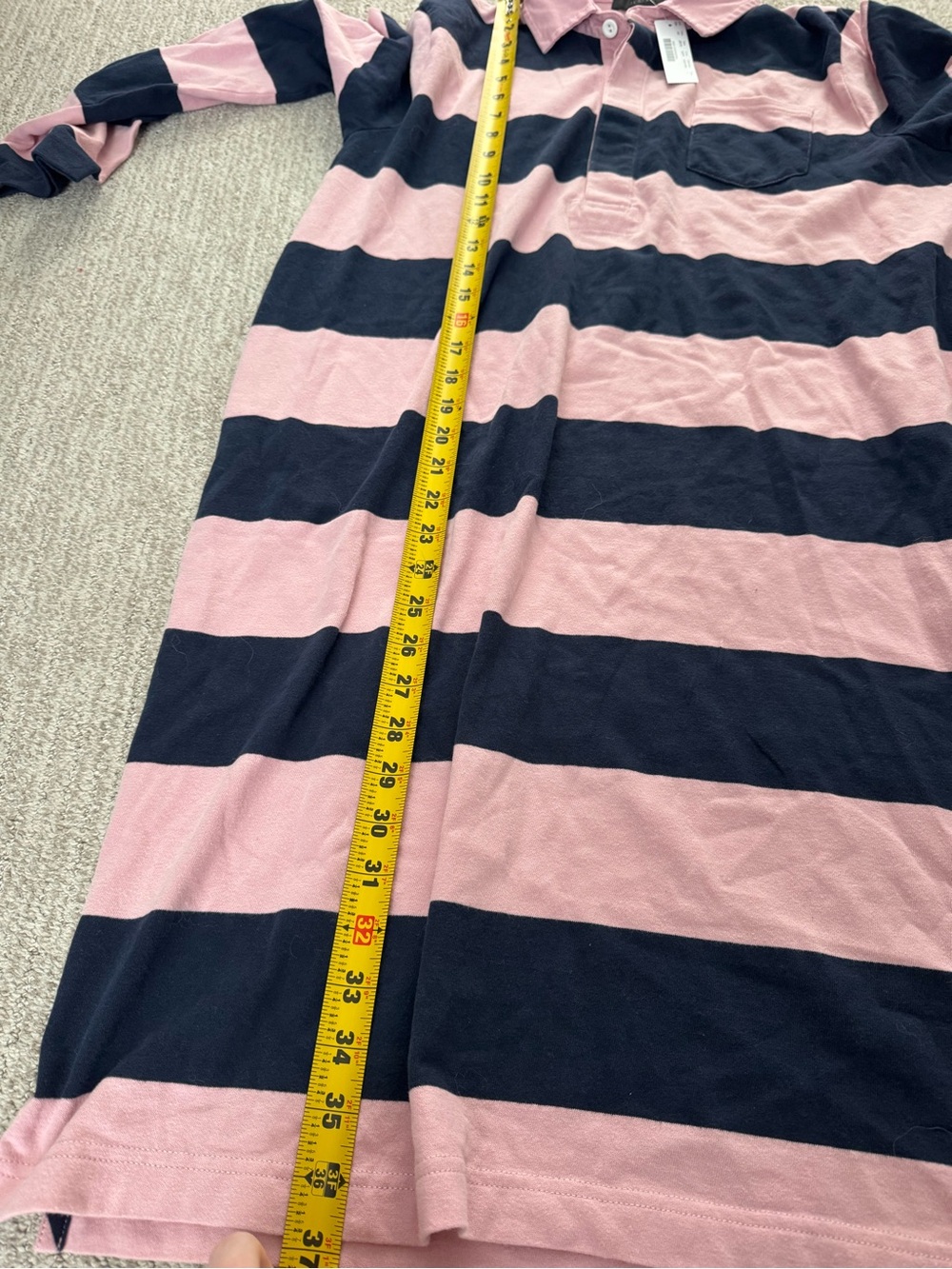 J. Crew Pink and Navy Wide-Stripe Rugby Dress - Picture 4 of 4